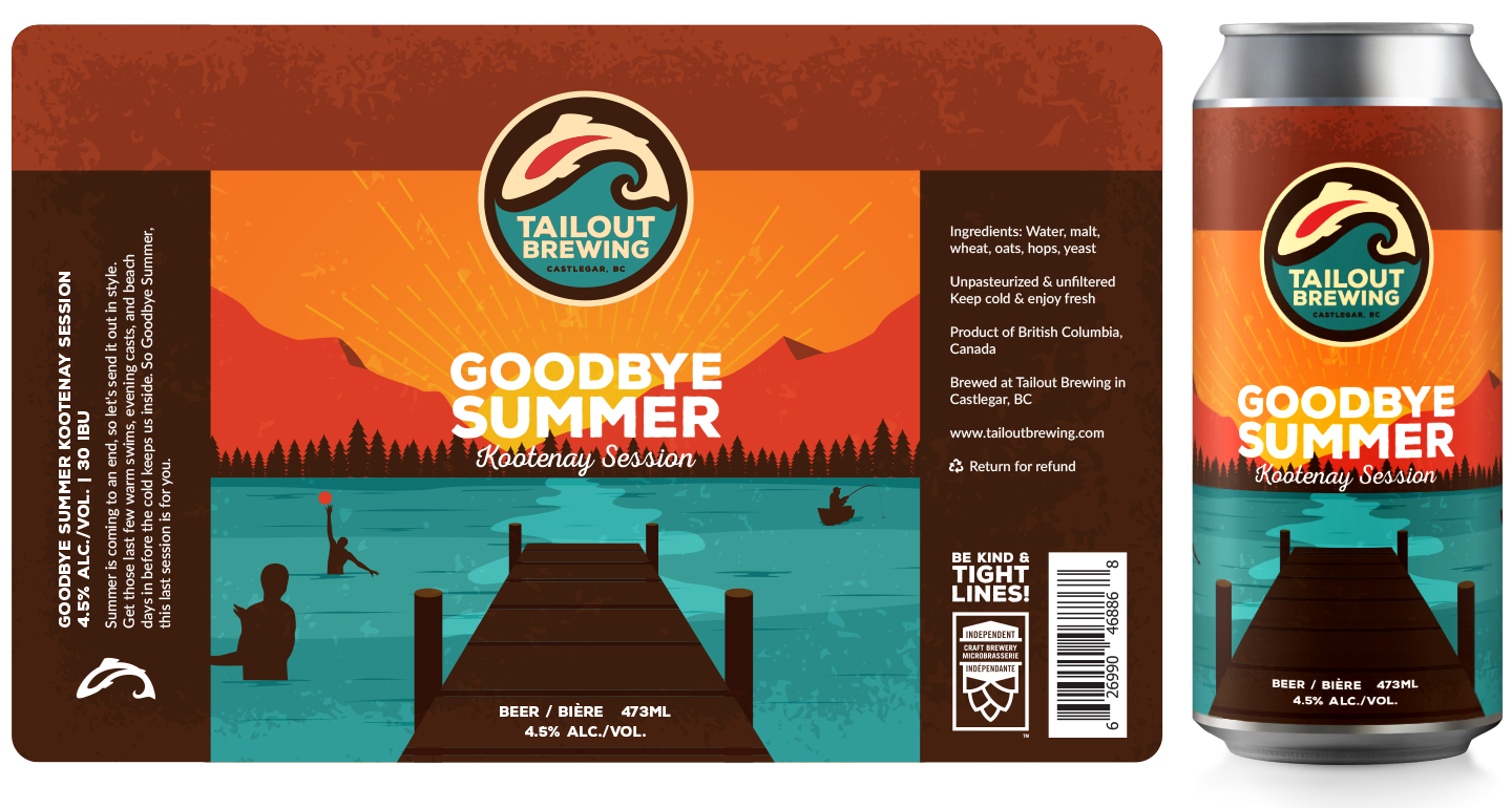 Tailout Brewing Goodbye Summer Label Design