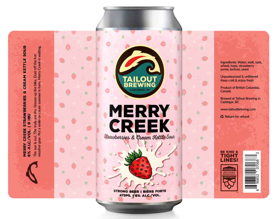 Tailout Brewing Merry Creek Label Design