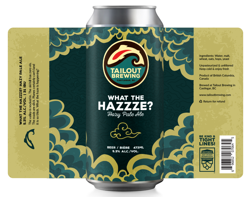 Tailout Brewing What The Hazzze Label Design