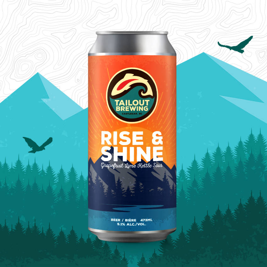 Tailout Brewing Rise & Shine Label Design